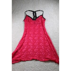 APT.9‎ Intimates Lace Chemise Womens Small Red Black Sheer Lingerie Nightgown